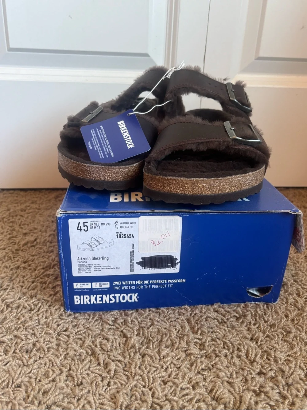Birkenstock Blue Box with White Logo and Label